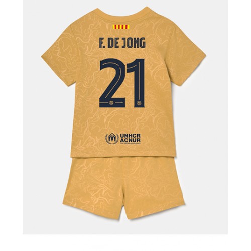 Barcelona Frenkie de Jong #21 Bortedraktsett Barn 2022-23 Kortermet (+ Korte bukser) Barcelona Frenkie de Jong #21 Bortedraktsett Barn 2022-23 Kortermet (+ Korte bukser)